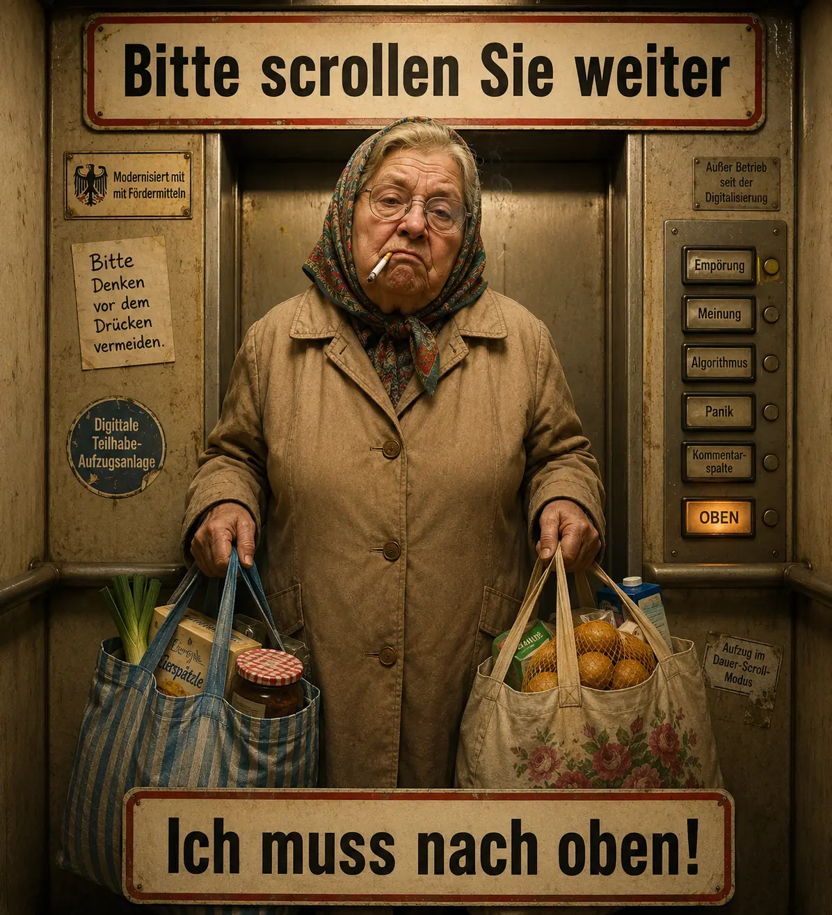 Bitte scrollen Sie weiter - Ich muss nach oben!