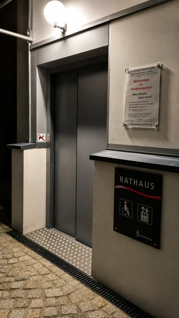 Recktaler Eingang des Rathloshauses in Wittenberge